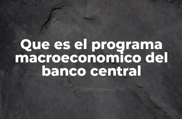 El papel del Banco Central en la estabilidad económica