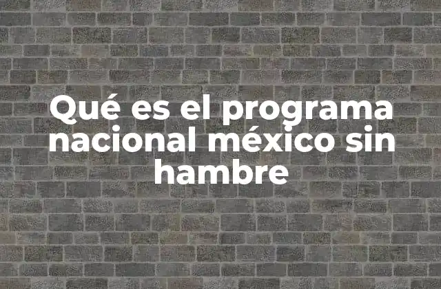 Un enfoque integral para combatir el hambre en México