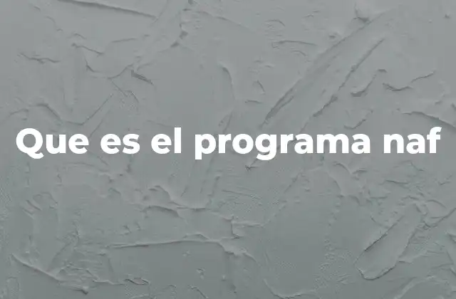 Que es el Programa Naf