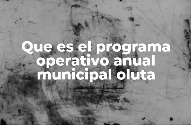 Que es el Programa Operativo Anual Municipal Oluta 2 La importancia del POA en la gestión municipal