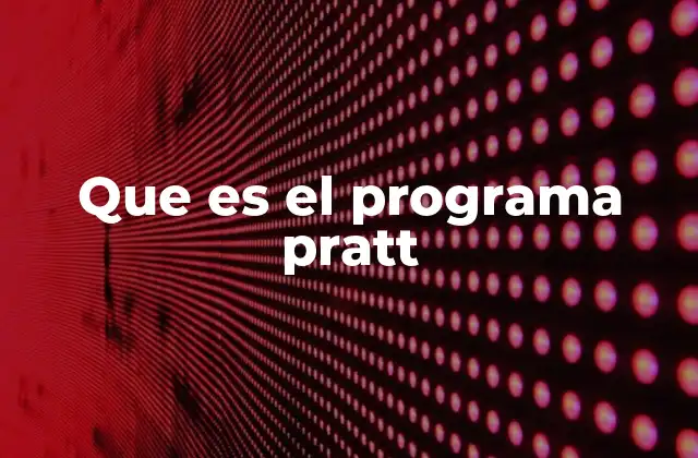 Que es el Programa Pratt