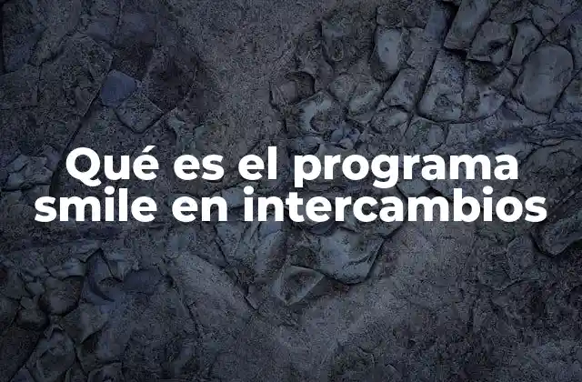 Qué es el Programa Smile en Intercambios