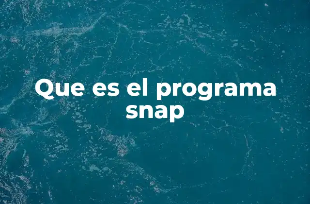 Que es el Programa Snap