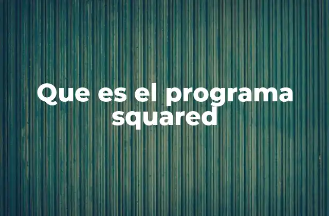 Que es el Programa Squared