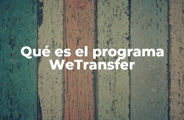 Qué es el Programa Wetransfer