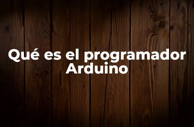 Qué es el Programador Arduino
