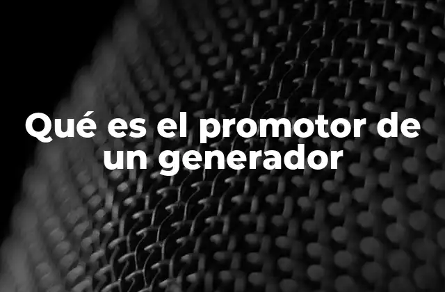 Qué es el Promotor de un Generador