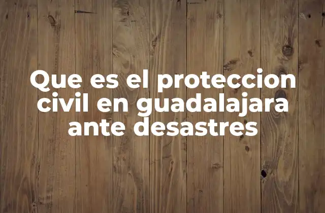 Que es el Proteccion Civil en Guadalajara ante Desastres