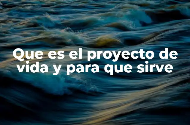 Que es el Proyecto de Vida y para que Sirve