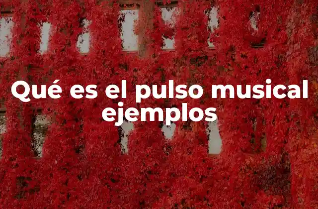 Qué es el Pulso Musical Ejemplos