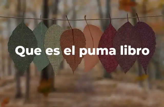 Que es el Puma Libro