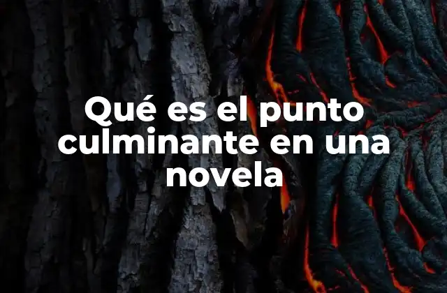 Qué es el Punto Culminante en una Novela