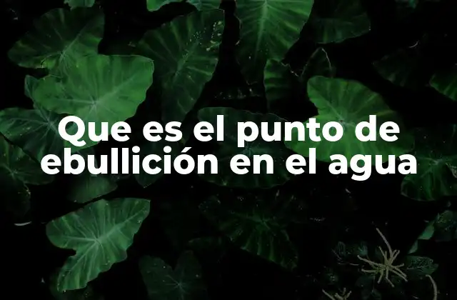 Cómo se relaciona la ebullición del agua con la presión atmosférica