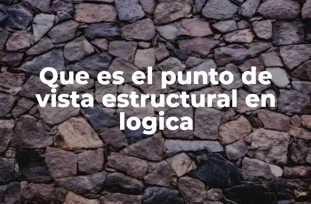Que es el Punto de Vista Estructural en Logica