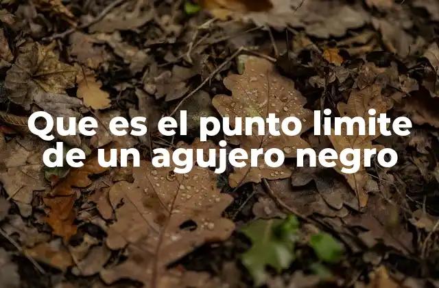La frontera invisible: cómo se define el límite de un agujero negro