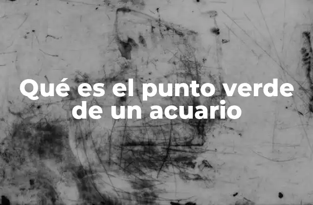 Qué es el Punto Verde de un Acuario