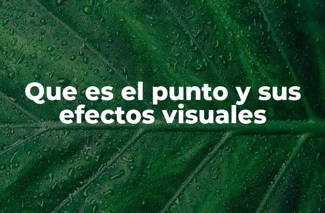 Que es el Punto y Sus Efectos Visuales 2 El punto como herramienta de comunicación visual