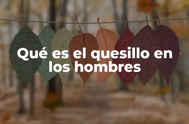 Qué es el Quesillo en los Hombres