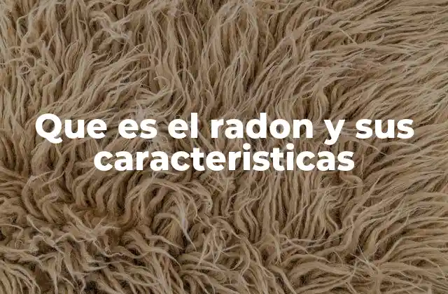Que es el Radon y Sus Caracteristicas