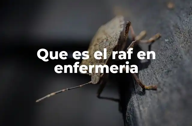 Que es el Raf en Enfermeria