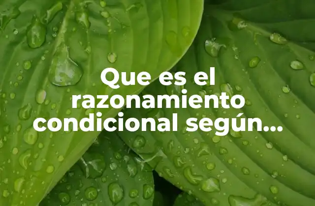 Que es el Razonamiento Condicional según Piaget