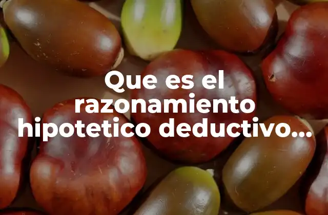 Que es el Razonamiento Hipotetico Deductivo Segun Piaget