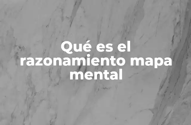 Qué es el Razonamiento Mapa Mental