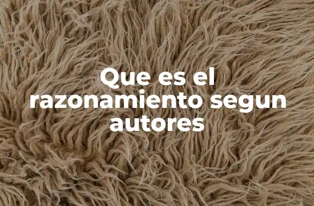 Que es el Razonamiento Segun Autores