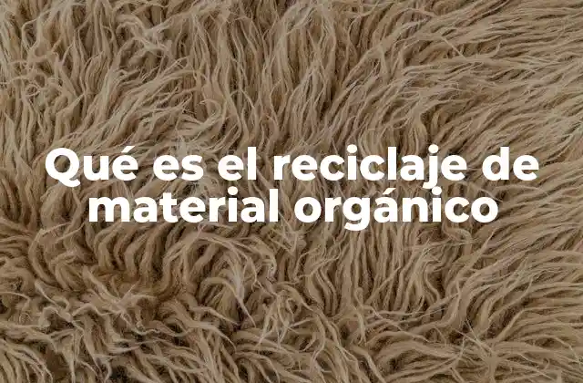 Qué es el Reciclaje de Material Orgánico