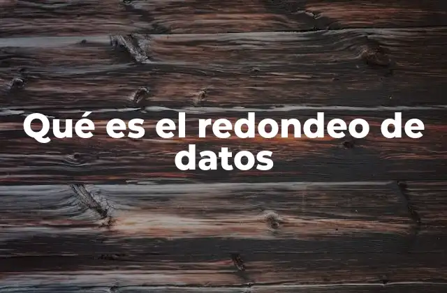 Qué es el Redondeo de Datos