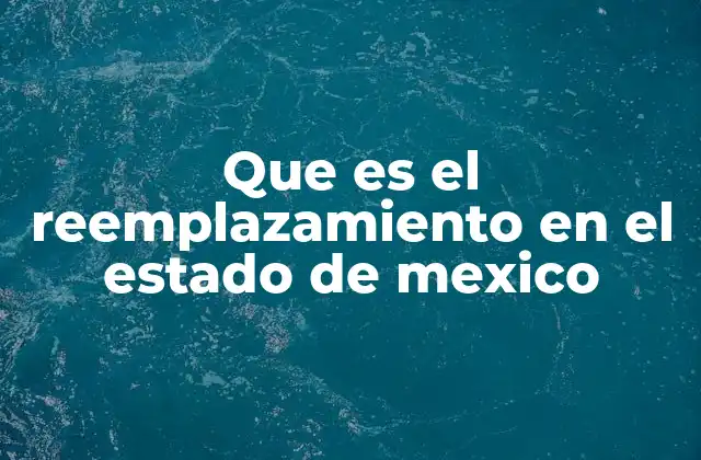Que es el Reemplazamiento en el Estado de Mexico
