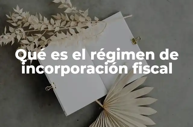 Qué es el Régimen de Incorporación Fiscal