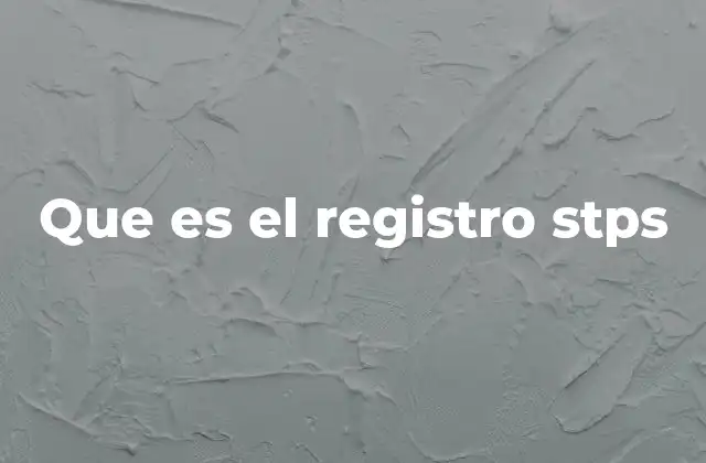 Que es el Registro Stps