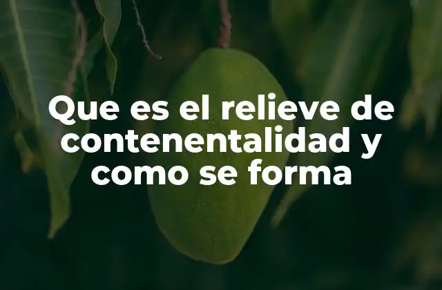 Que es el Relieve de Contenentalidad y como Se Forma