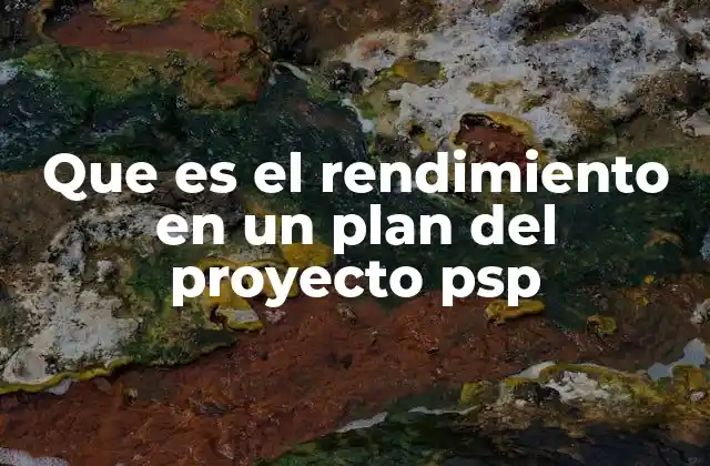 Que es el Rendimiento en un Plan Del Proyecto Psp 2 La importancia de evaluar el rendimiento en el PSP