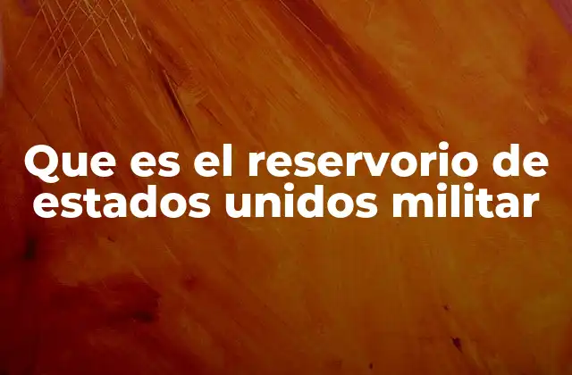 Que es el Reservorio de Estados Unidos Militar 2 La importancia estratégica de las fuerzas de reserva en la defensa nacional