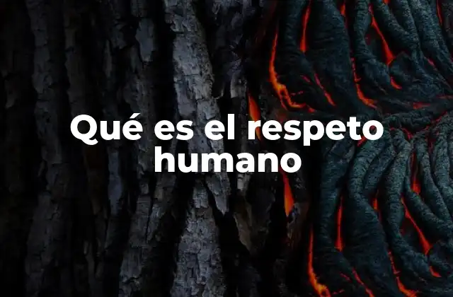 Qué es el Respeto Humano