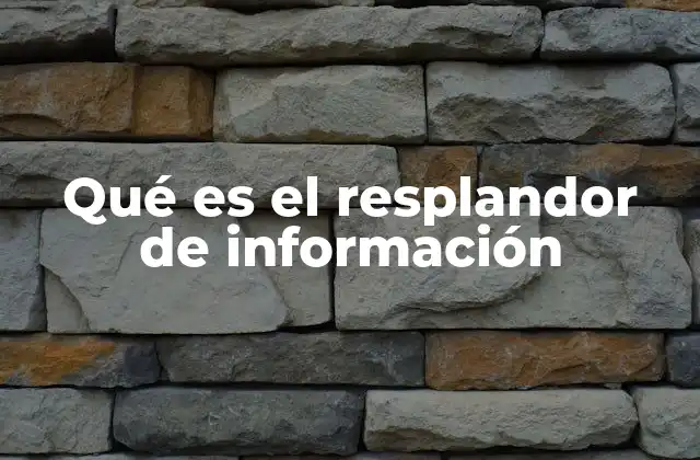 Qué es el Resplandor de Información