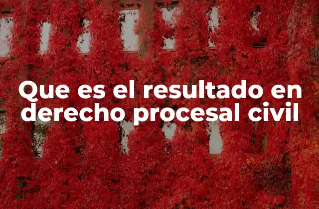 Que es el Resultado en Derecho Procesal Civil 2 La importancia del resultado en el proceso judicial