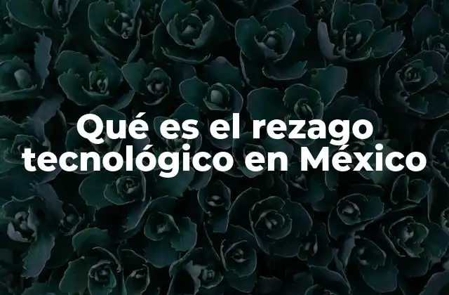 Qué es el Rezago Tecnológico en México