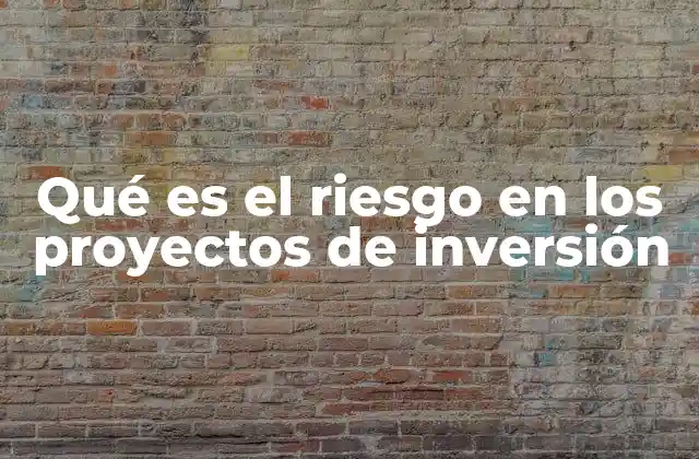 Factores que influyen en el riesgo de un proyecto