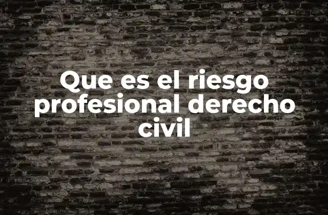 Que es el Riesgo Profesional Derecho Civil 2 La responsabilidad civil y su relación con el ejercicio profesional