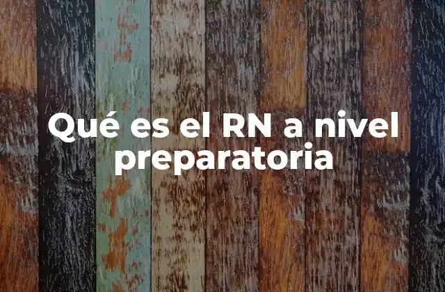 Qué es el Rn a Nivel Preparatoria