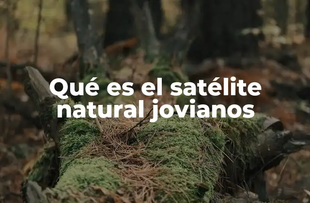 Qué es el Satélite Natural Jovianos