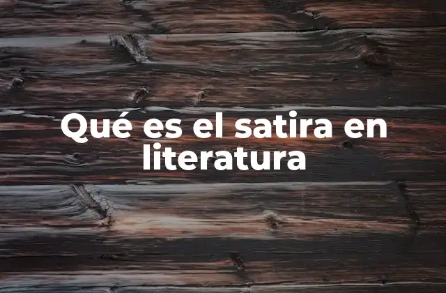 La sátira como herramienta de crítica social