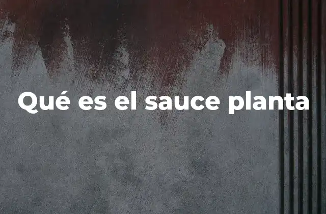 Qué es el Sauce Planta