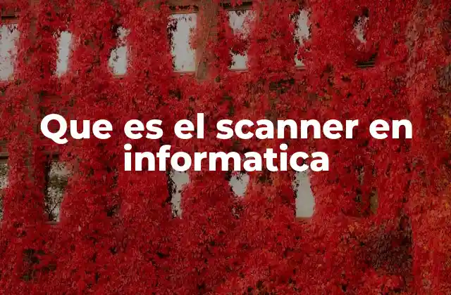 Que es el Scanner en Informatica