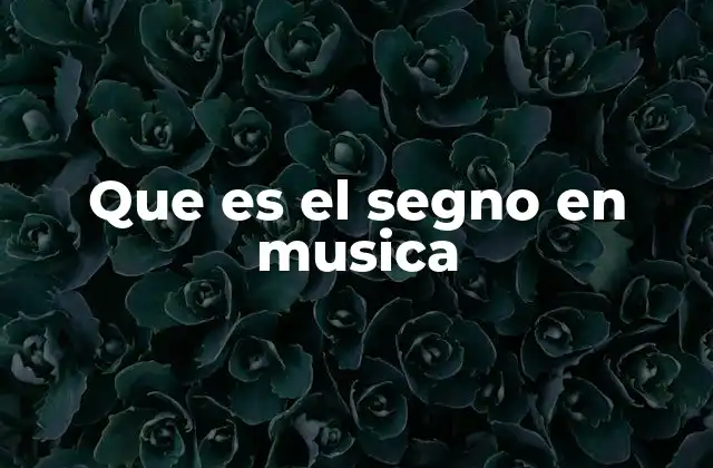 Que es el Segno en Musica
