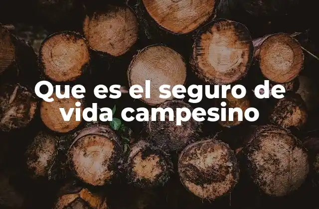Que es el Seguro de Vida Campesino