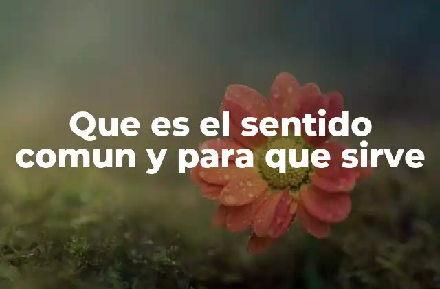 La importancia del sentido común en la vida cotidiana